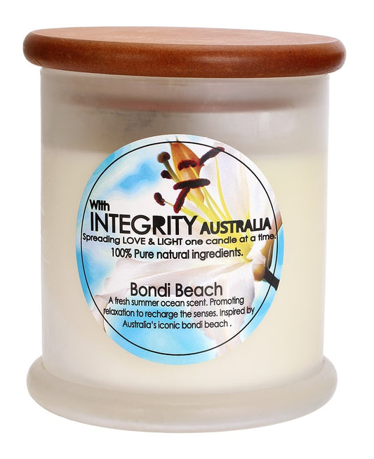 Bondi Beach Scented (XL Frosted Glass w/Wooden Lid)