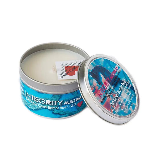 Great Barrier Reef - Jasmine & Honeysuckle Scent- Soy Wax Candle in Decorative Tin